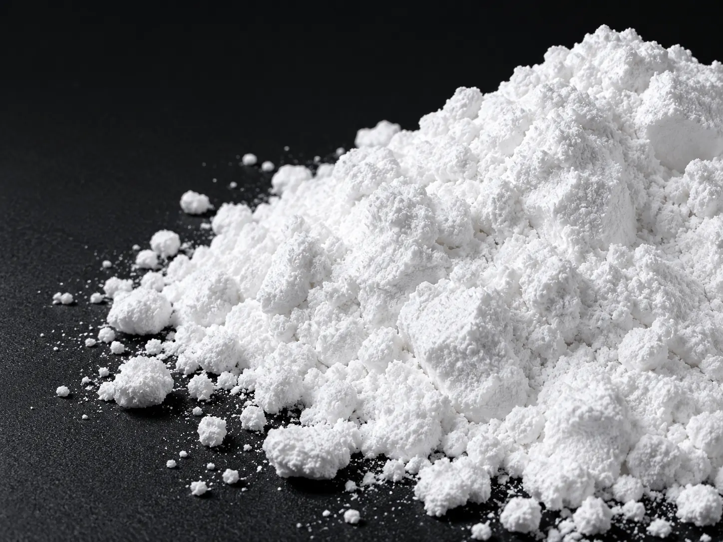 White frit powder with a soft fine texture and powder agglomerates
